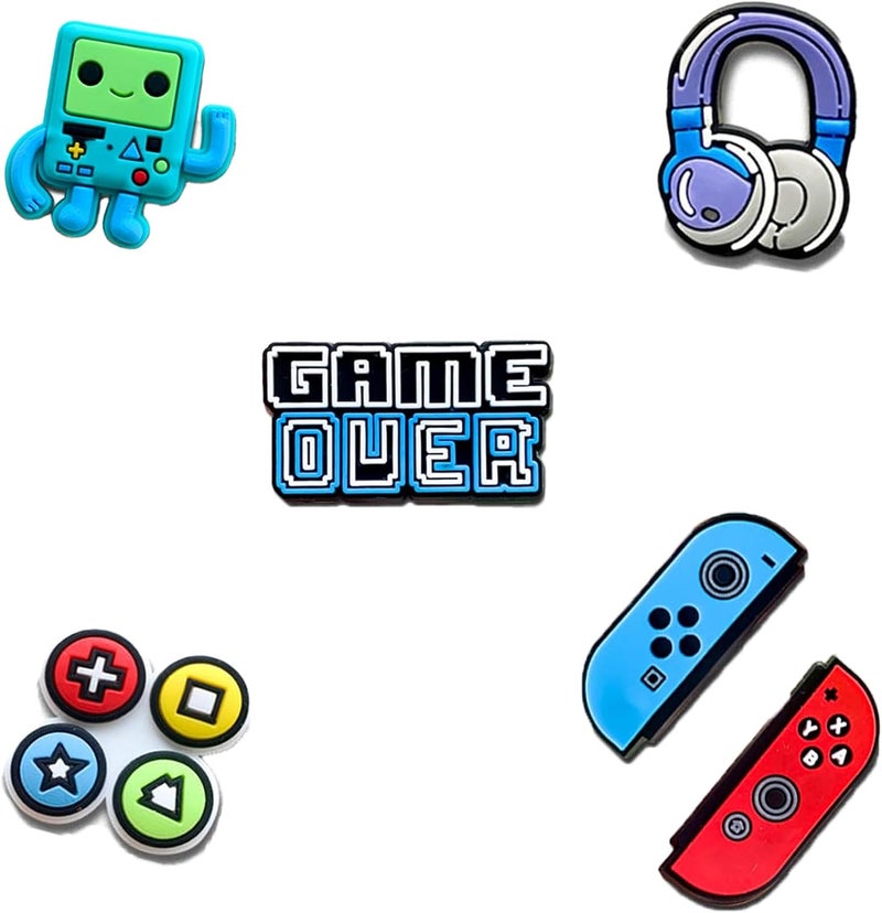 BULKITEM 25 Pcs Gamer, Summer, Nurse, Pink, Hunting, Black,USA american flag crocs,Shoe Charms, Cute Shoe Accessories Gifts Charms for Teens Kids Adults - Image 2